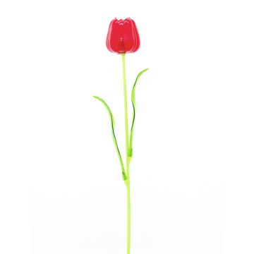 Kunststoff Tulpe ISHITA in Glasoptik, 12 Stück, rot, 60cm