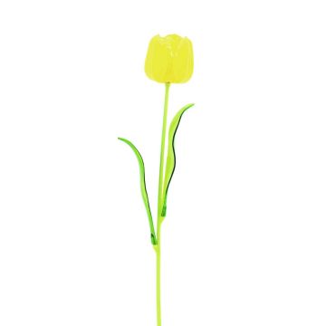Kunststoff Tulpe ISHITA in Glasoptik, 12 Stück, gelb, 60cm