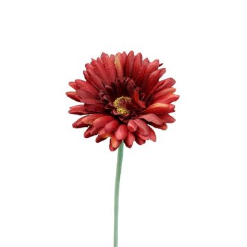 Künstliche Blume Gerbera TEUDELINDE, burgunderrot, 55cm, Ø8cm