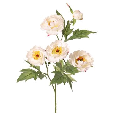 Kunstzweig Pfingstrose LARDUAN, Eco Collection, zartrosa-weiß, 60cm, Ø7cm