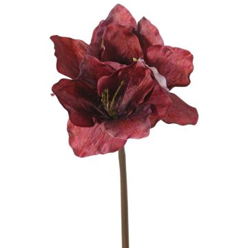 Künstliche Amaryllis SARDUAN, burgunderrot, 65cm, Ø10cm