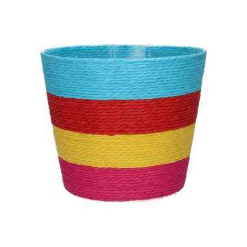 Blumenkorb NERIONKO MULTI, türkis-rot-gelb-pink, 13cm, Ø15,5cm Blumenkorb NERIONKO MULTI, türkis-rot-gelb-pink, 13cm, Ø15,5cm