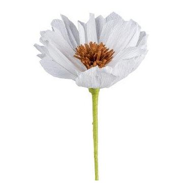 Dekoblume Pfingstrose NOSFIN aus Papier, weiß, 45cm
