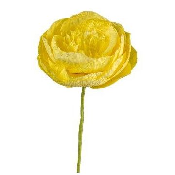 Dekoblume Ranunkel PINERY aus Papier, gelb, 45cm