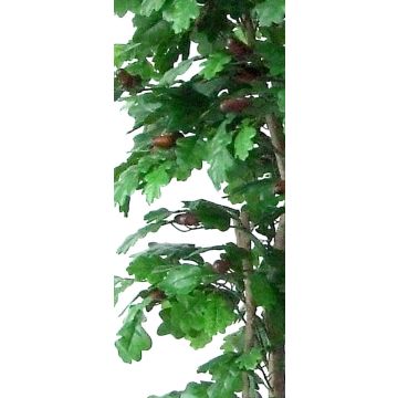 Kunst Eiche MIREEN, Natürliche Stämme, mit Früchten, grün, crossdoor, 175cm - Made in Italy