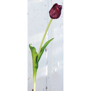 Künstliche Tulpe LONA, violett-grün, 45cm, Ø4cm