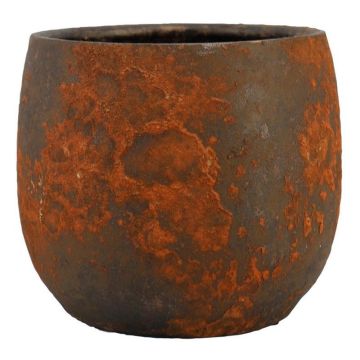 Keramik Übertopf OLEG, rostbraun, 21cm, Ø24cm