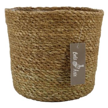 Blumen Korb AMPARO, Seegras, beige, 19cm, Ø21cm