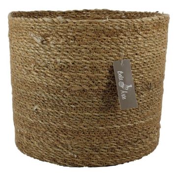 Blumen Korb AMPARO, Seegras, beige, 26cm, Ø28cm