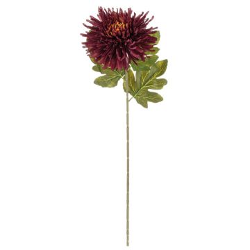 Künstliche Chrysantheme RUNDA, dunkelviolett-orange, 70cm, Ø18cm