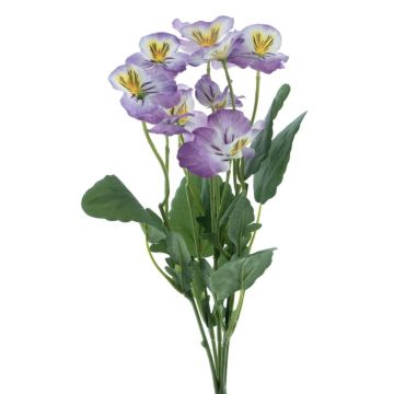 Kunstblume Stiefmütterchen REEVA, Steckstab, lila-gelb, 35cm