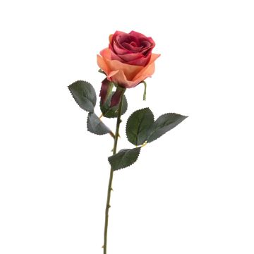 Textilblume Rose SIMONY, lachs-rosa, 45cm, Ø8cm