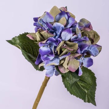 Künstliche Hortensie GABRIELLA, blau-grün, 50cm, Ø18cm