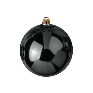 Christbaum Kugel TEODORA, glänzend schwarz, Ø30cm