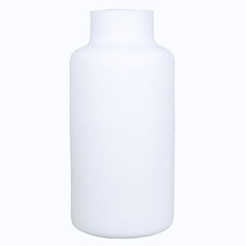 Glas Vase SIARA, weiß-matt, 30cm, Ø15cm
