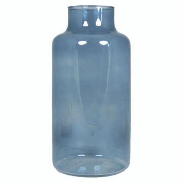 Glas Vase SIARA, blau-klar, 30cm, Ø15cm