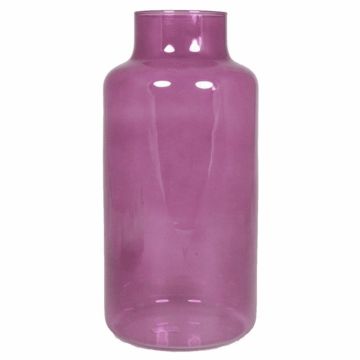 Glas Vase SIARA, pink-klar, 30cm, Ø15cm