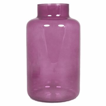 Glas Tisch Vase SIARA aus Glas, pink-klar, 25cm, Ø15cm