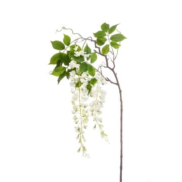 Künstlicher Blauregen Zweig NISSRINE mit Blüten, weiß, 145cm