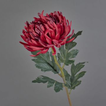 Kunstblume Chrysantheme LINGYUN, dunkelrot, 65cm, Ø16cm