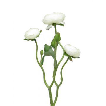 Kunstblumen Zweig Ranunkel JIXIANG, weiß, 50cm