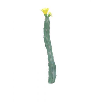 Deko Säulenkaktus ANRAN mit Blüten, Steckstab, gelb, 35cm