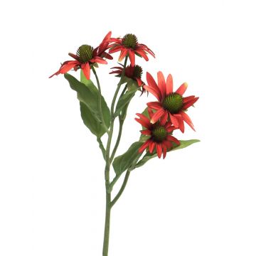 Kunstblumen Zweig Sonnenhut HANYU, rot, 50cm