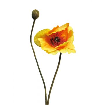 Kunstblume Mohnblume YILAN, orange-gelb, 60cm