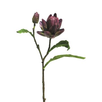 Kunstblume Artischocken Blüte CHENFEI, dunkelviolett, 55cm
