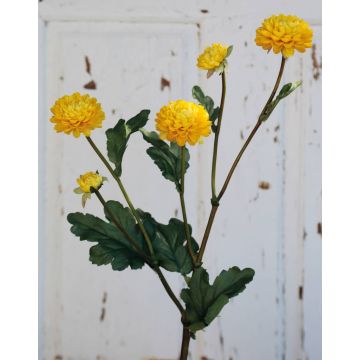 Kunst Chrysantheme RYON, gelb, 70cm, Ø3-5cm