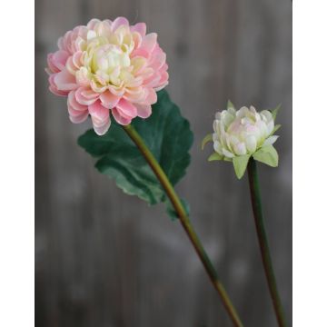 Kunst Chrysantheme RYON, rosa-creme, 70cm, Ø3-5cm