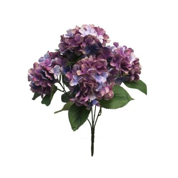 Künstliche Blume Hortensie LINJIA auf Steckstab, violett-lila, 45cm