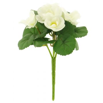 Künstliche Blume Begonie ZILING auf Steckstab, creme, 18cm