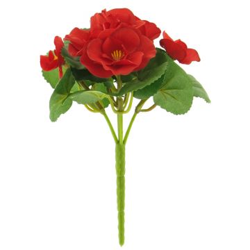 Künstliche Blume Begonie ZILING auf Steckstab, rot, 18cm
