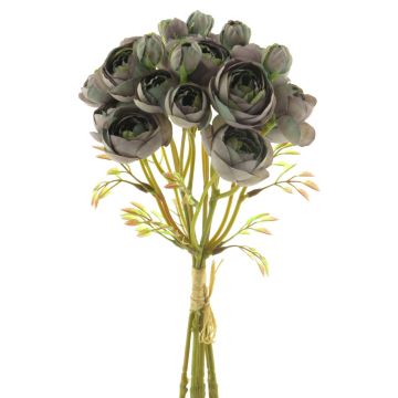 Künstlicher Rosenbund YANMEI, grau-violett, 30cm
