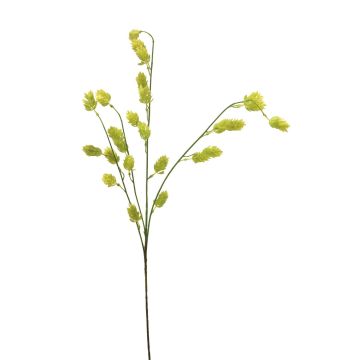 Kunstzweig Hopfen SHUOLIAN mit Blüten, grün-gelb, 90cm