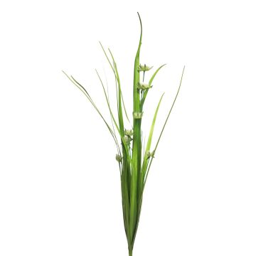 Fake Gras Sterngras JALANO mit Rispen, Steckstab, grün-weiß, 85cm