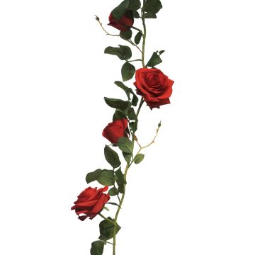 Kunstblumen Girlande Rose KAILIN, rot, 145cm