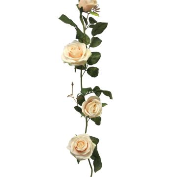 Kunstblumen Girlande Rose KAILIN, creme-rosa, 145cm