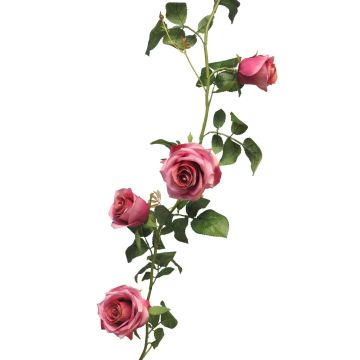 Kunstblumen Girlande Rose KAILIN, pink, 145cm