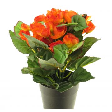 Künstliche Blume Begonie HETIAN im Dekotopf, orange, 25cm