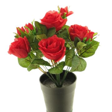 Künstliche Blume Rose ZHIXIAO im Dekotopf, rot, 25cm