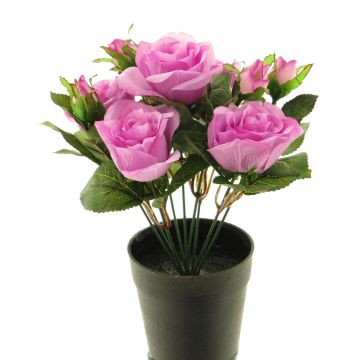 Künstliche Blume Rose ZHIXIAO im Dekotopf, lila, 25cm