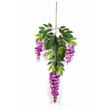 Kunst Blauregenzweig LAUREN mit Blüten, violett, 85cm