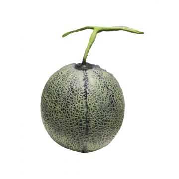 Künstliches Obst Cantaloupe-Melone QIANQI, grau-grün, 16cm