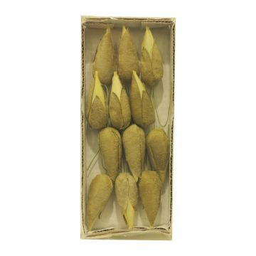 Künstliche Magnolienknospen ANYILIN, 12 Stück, creme-braun