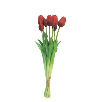 Künstlicher Tulpenstrauß LONA, rot-schwarz, 45cm, Ø15cm