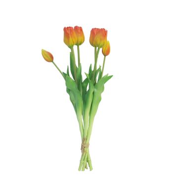 Künstlicher Tulpenstrauß LONA, orange-gelb, 45cm, Ø15cm