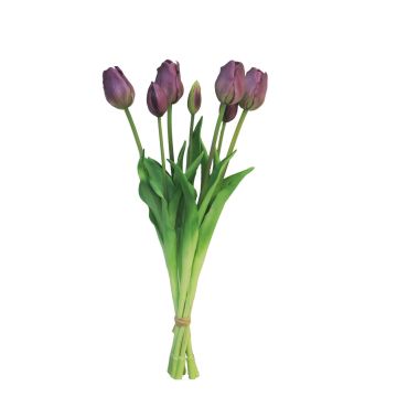 Künstlicher Tulpenstrauß LONA, dunkelviolett, 45cm, Ø15cm