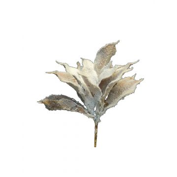 Kunst Agave pygmaea LUMIAO, beschneit, Steckstab, creme-beige, 35cm